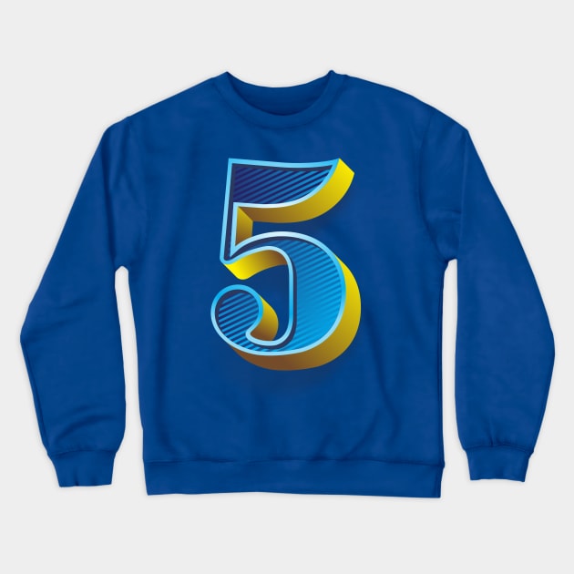 Float 5 Blue Yellow Crewneck Sweatshirt by MplusC